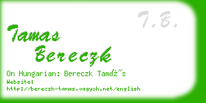 tamas bereczk business card